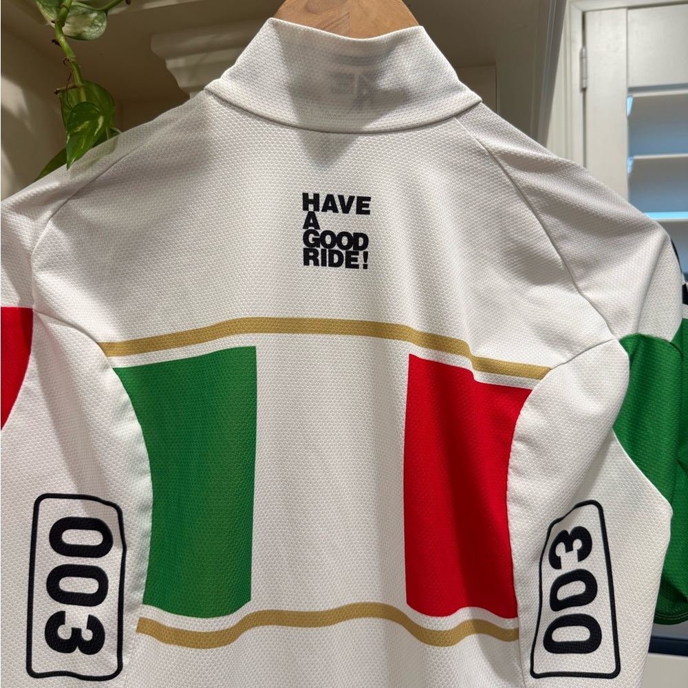 Assos White Cycling Jersey with Red and Green Panels - Picture 6 of 12